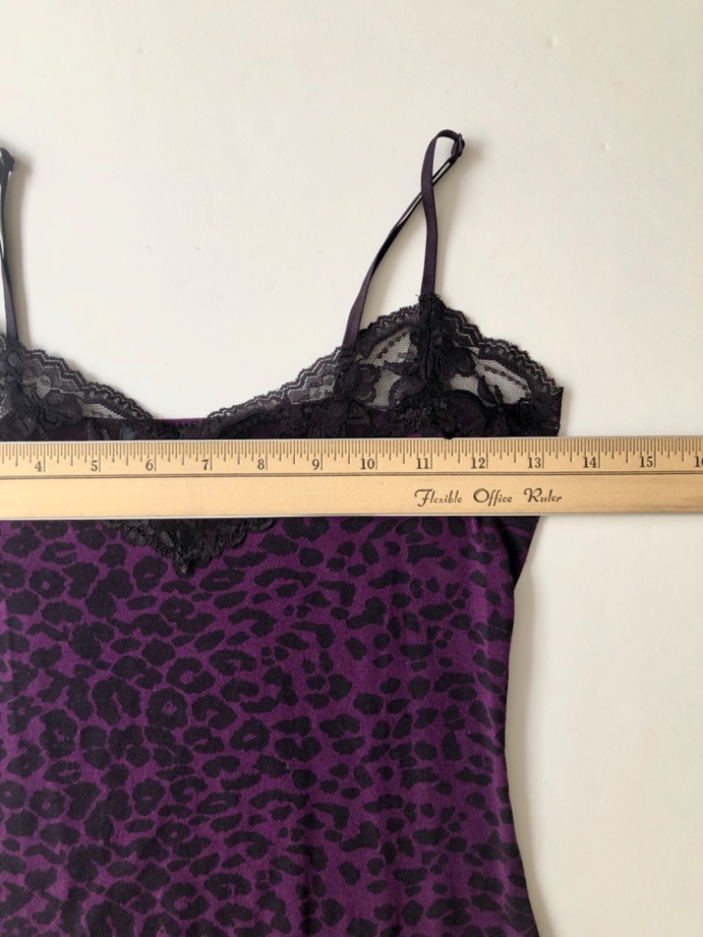 Cami/Tank Black Lace & Purple Animal Print SM - Picture 9 of 9